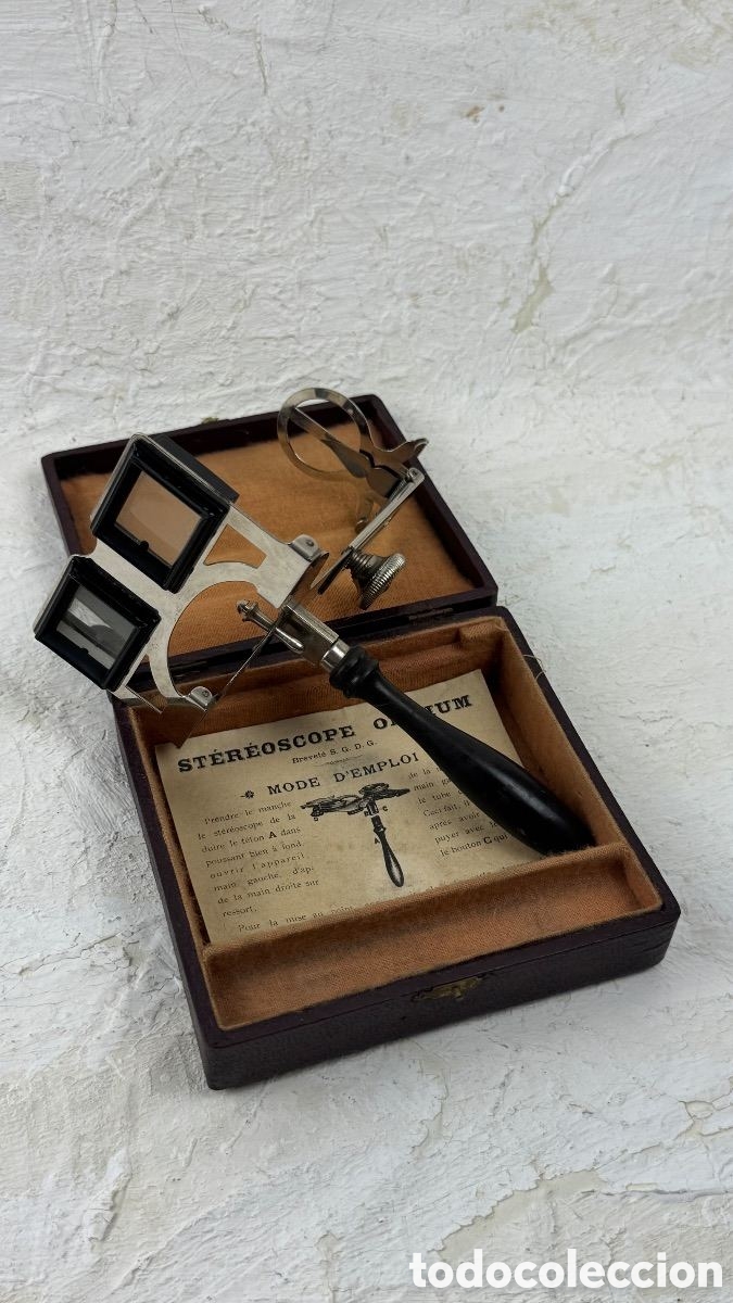 Antig&uuml;edades: Estereoscopio Antiguo DAMOY OMNIUM 1910 + Estuche