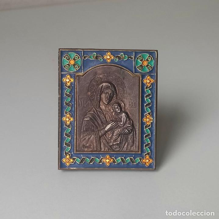 Antig&uuml;edades: ICONO DE PLATA 999 Y ESMALTE.