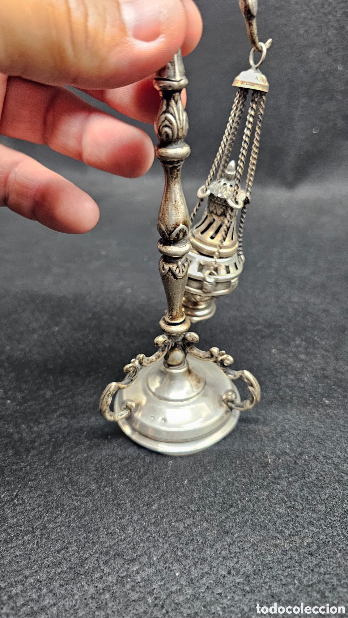 Antig&uuml;edades: Antiguo botafumeiro de plata de ley contrastada - Foto 4