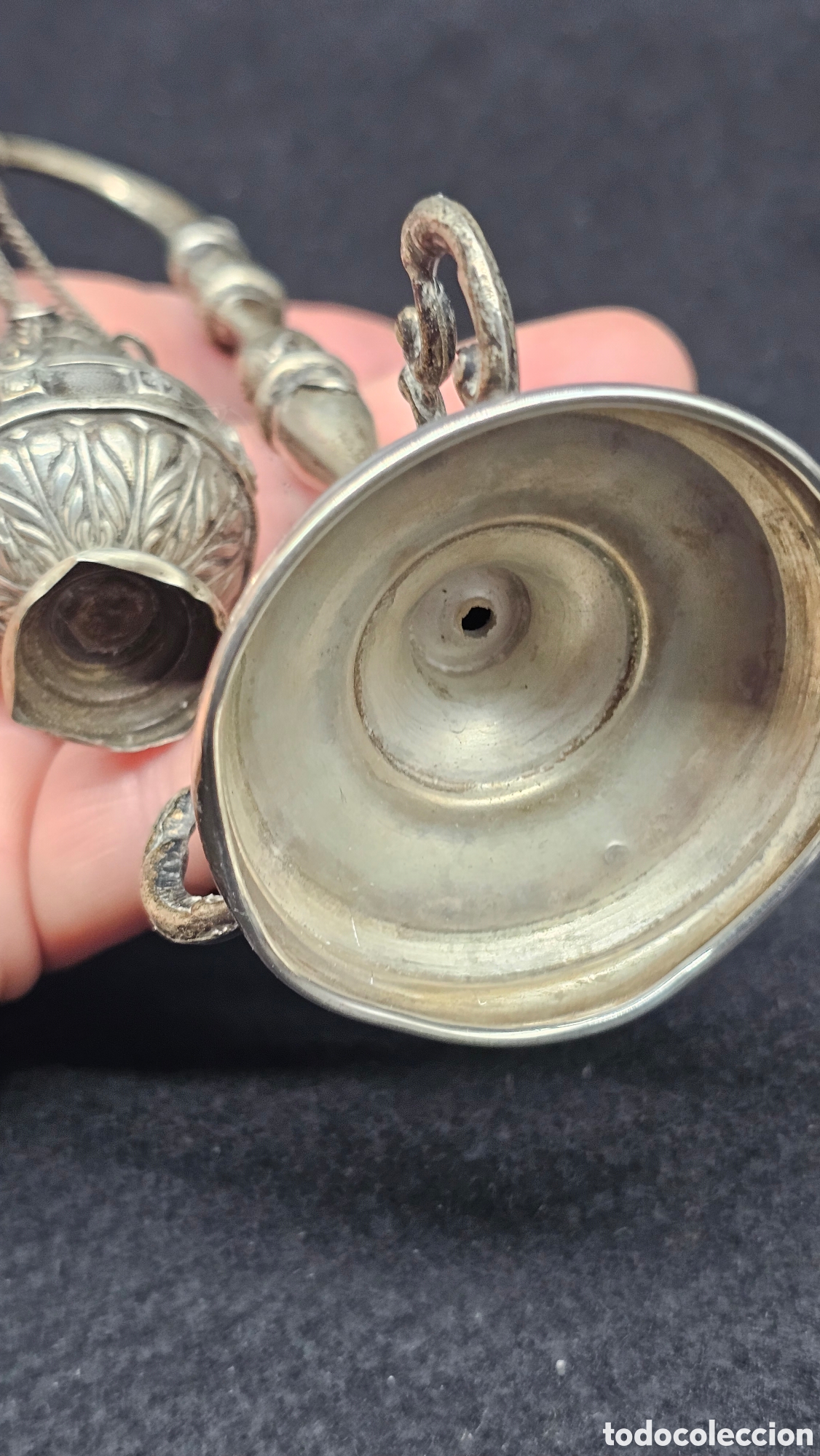 Antig&uuml;edades: Antiguo botafumeiro de plata de ley contrastada - Foto 6