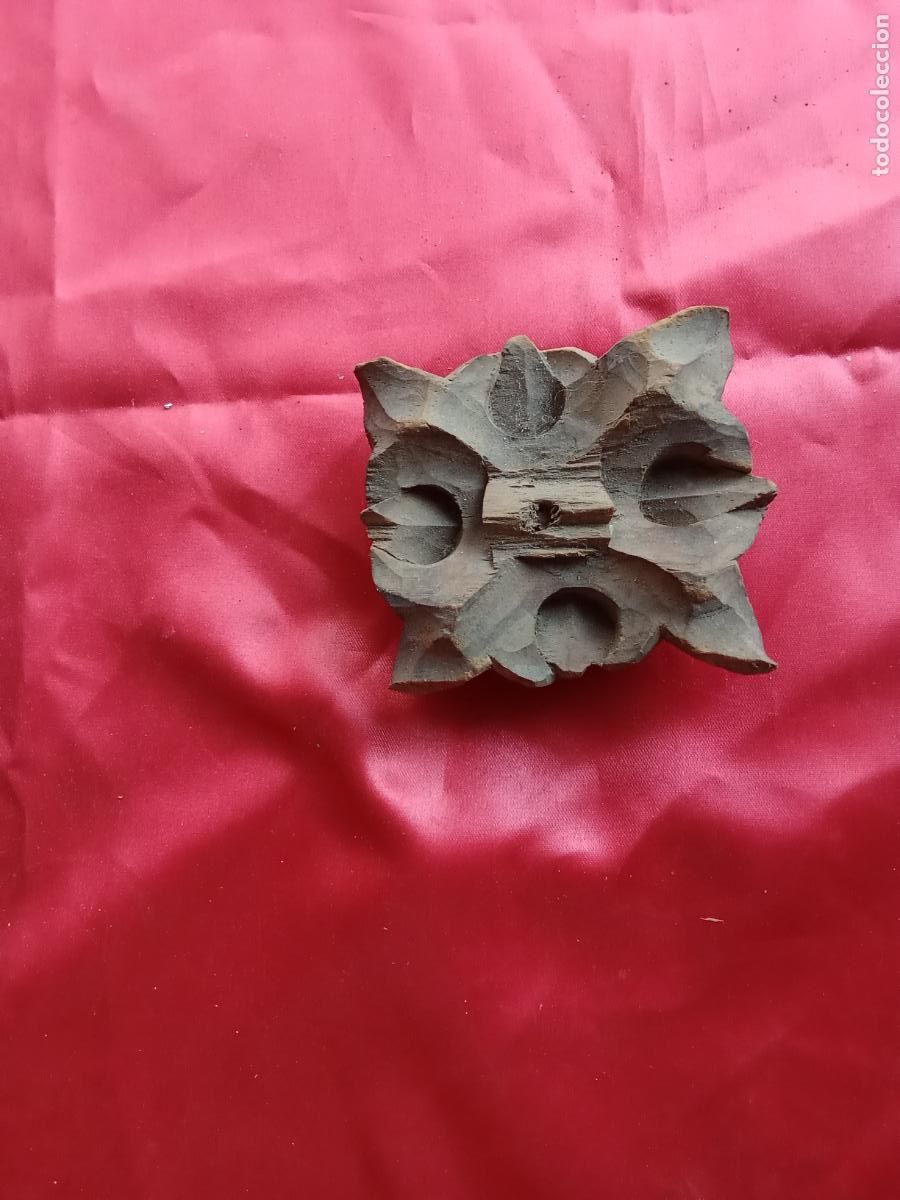 Antig&uuml;edades: Antiguo sello molde de madera para decorar muebles V.10