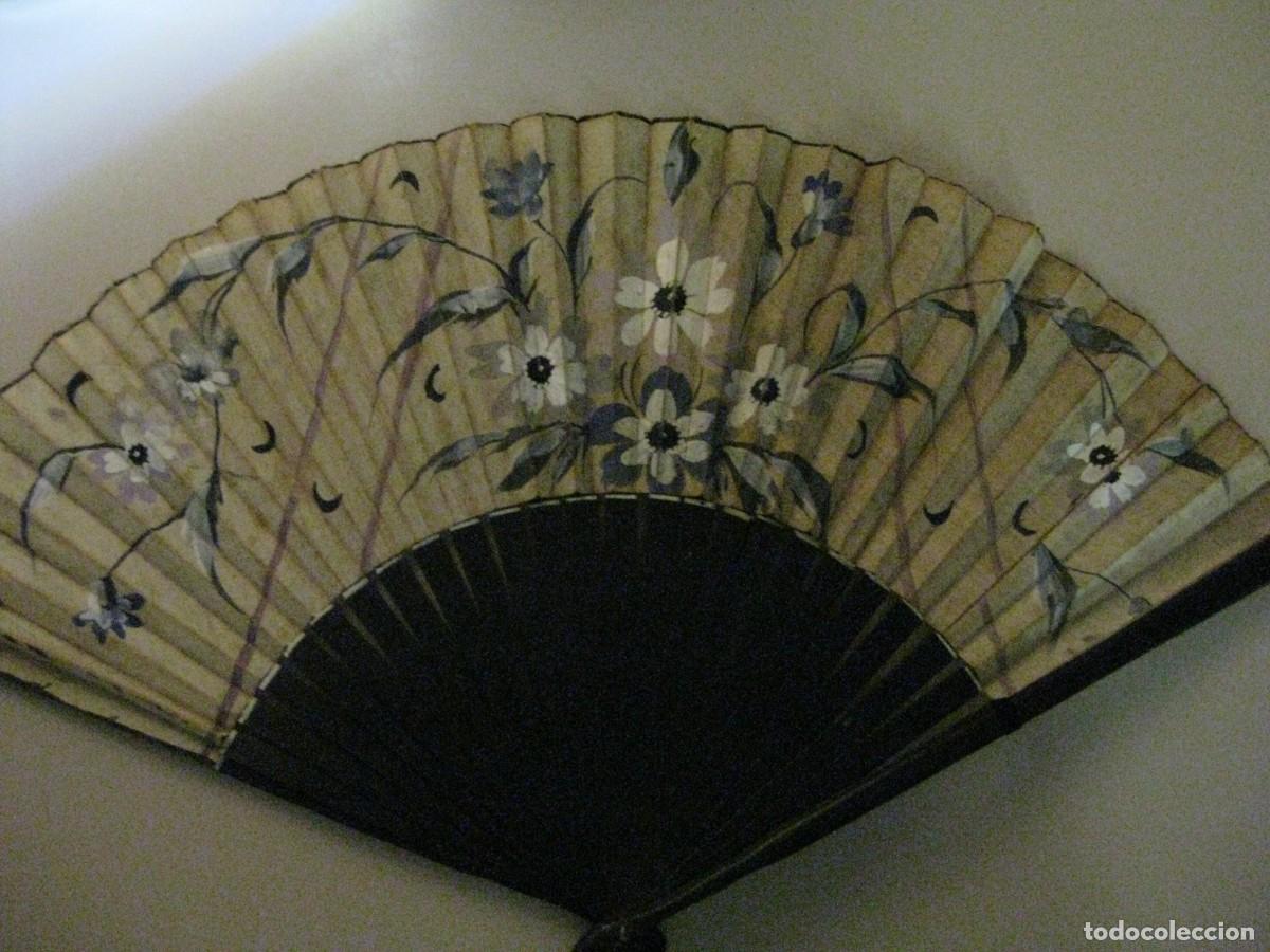 Antig&uuml;edades: ANTIGUO ABANICO PINTADO A MANO