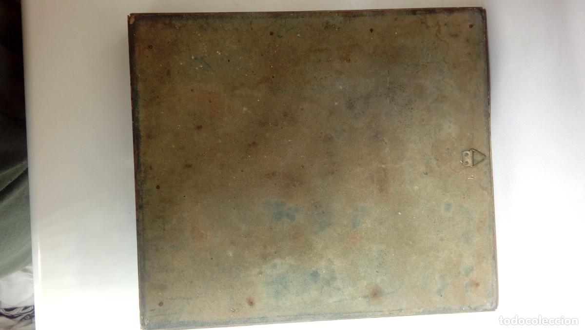 Antig&uuml;edades: CUADRO DE MADERA CON PLACA DE PLATA - Foto 3