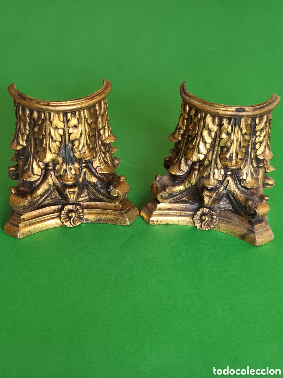 Antig&uuml;edades: 2 Antiguos Remates Bronce Francia