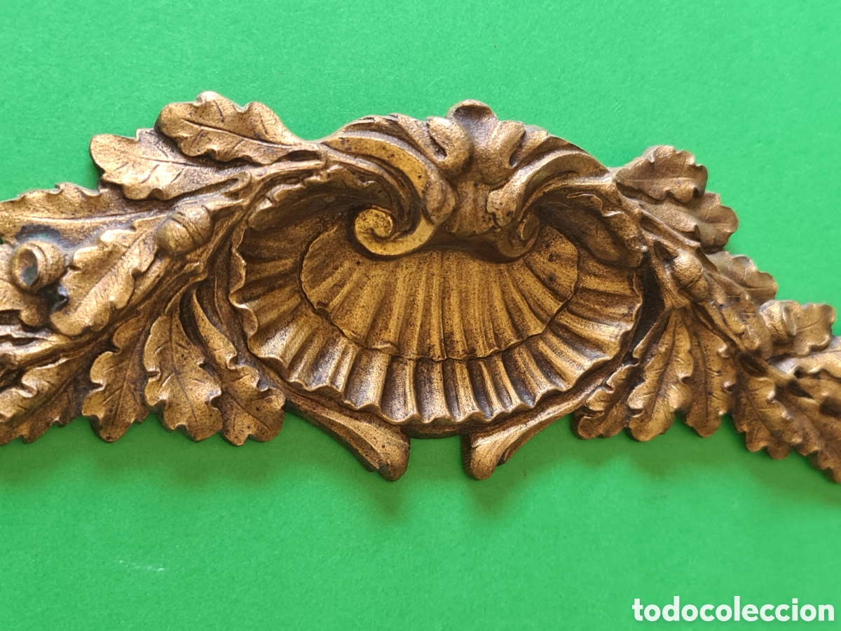 Antig&uuml;edades: Front&oacute;n antiguo mueble franc&eacute;s bronce - Foto 2