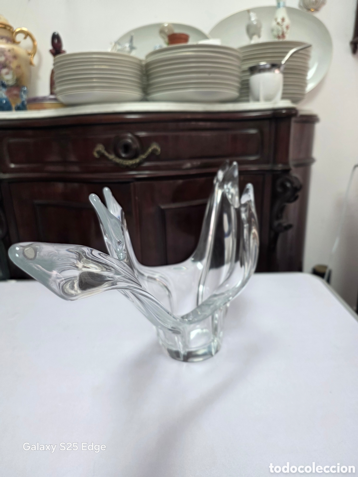 Antig&uuml;edades: Centro de cristal verrier francia - Foto 4