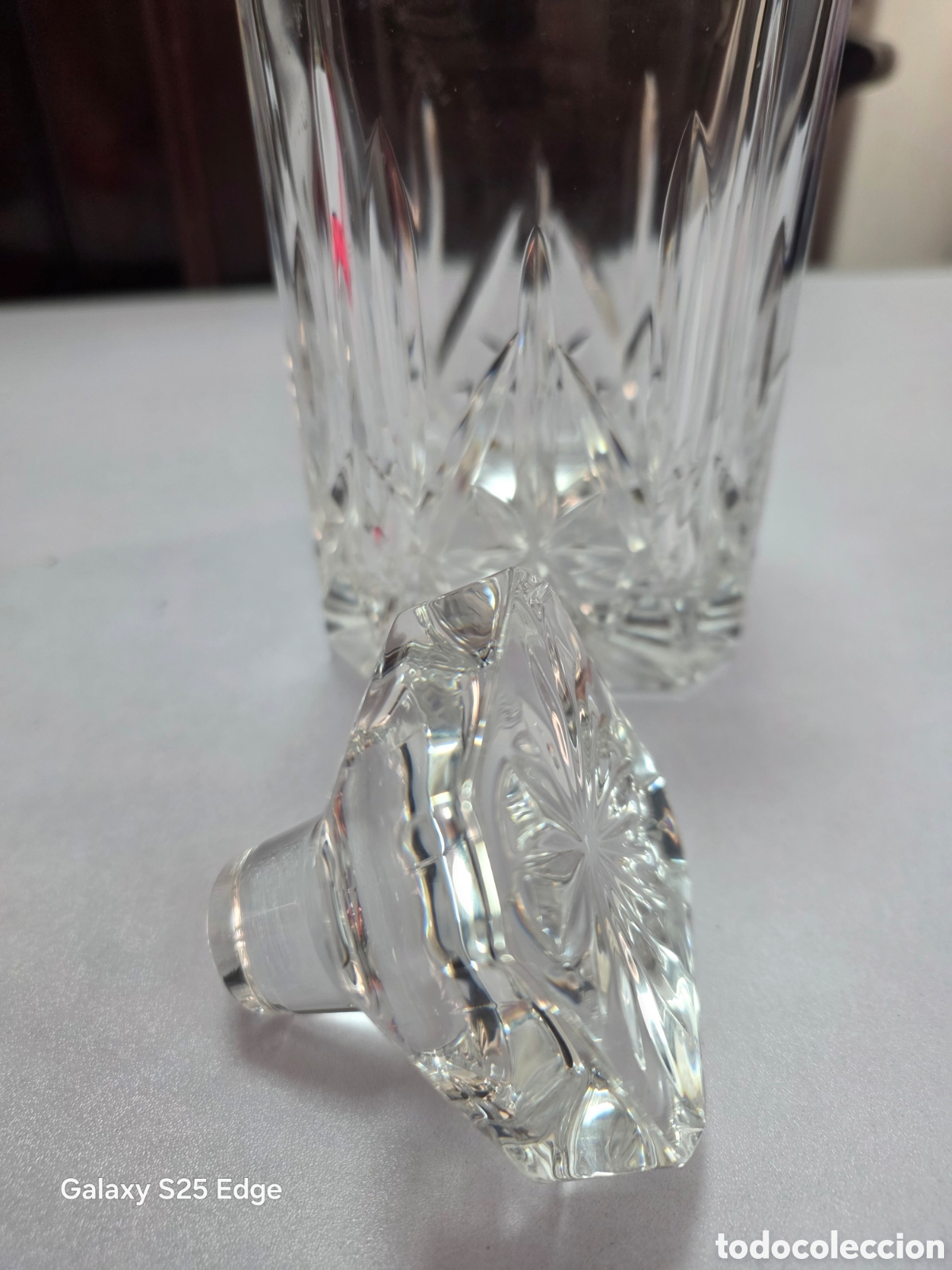Antig&uuml;edades: Botell&oacute;n de cristal tallado - Foto 5