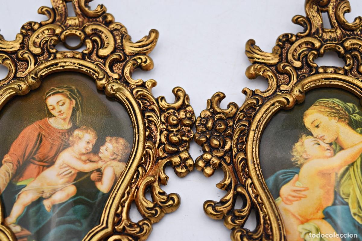 Antig&uuml;edades: Marcos de bronce con im&aacute;genes religiosas en el interior - Foto 3