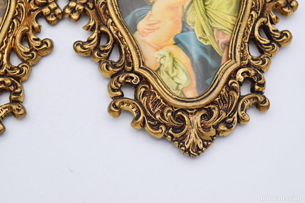 Antig&uuml;edades: Marcos de bronce con im&aacute;genes religiosas en el interior - Foto 4