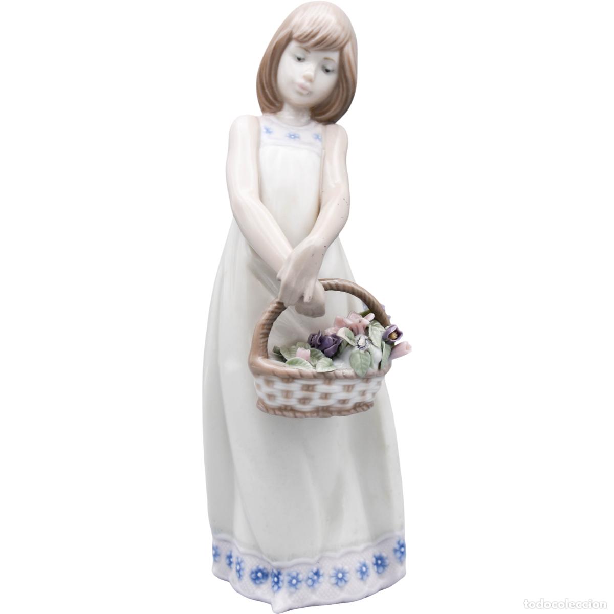 Antig&uuml;edades: Lladr&oacute; - Ni&ntilde;a con cesta de flores - Foto 6