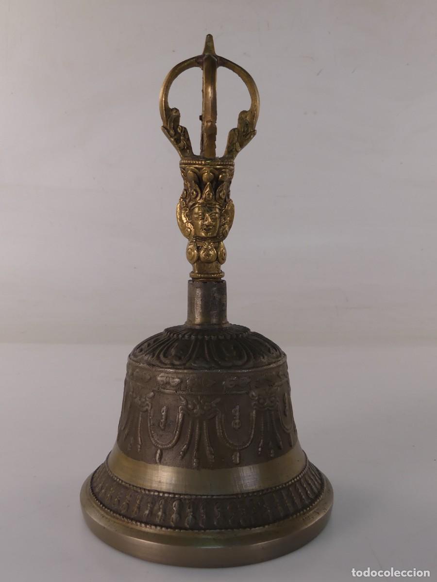 Antig&uuml;edades: BONITA CAMPANA CAMPANILLA PROBABLEMENTE TIBETANA