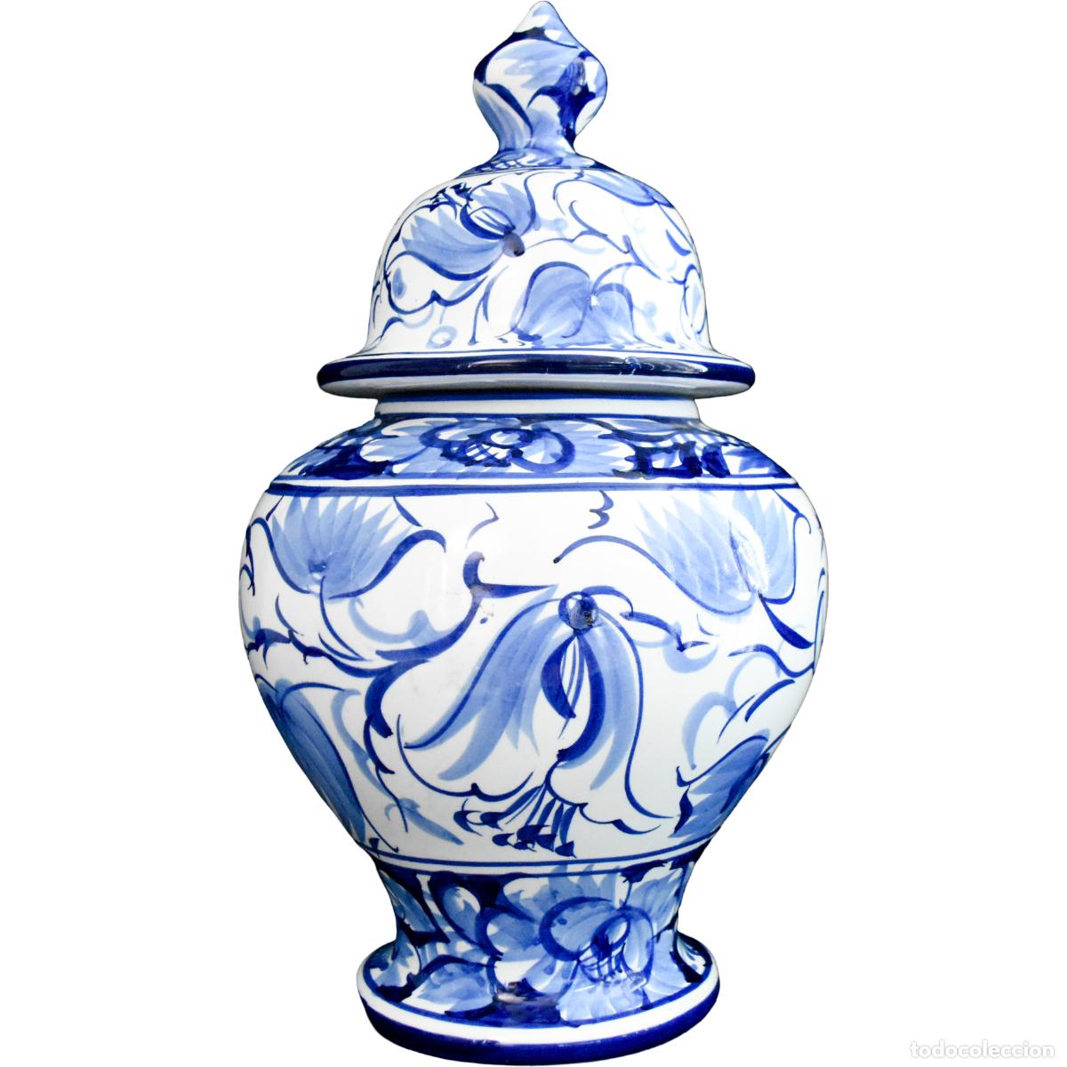 Antiguidades: Tibor de porcelana de gran tama&ntilde;o