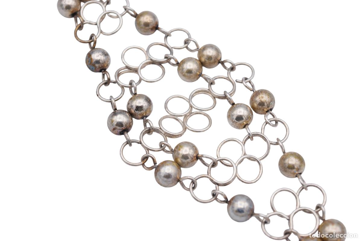 Antig&uuml;edades: Pulsera de plata con dise&ntilde;o de malla entrelazada - Foto 4
