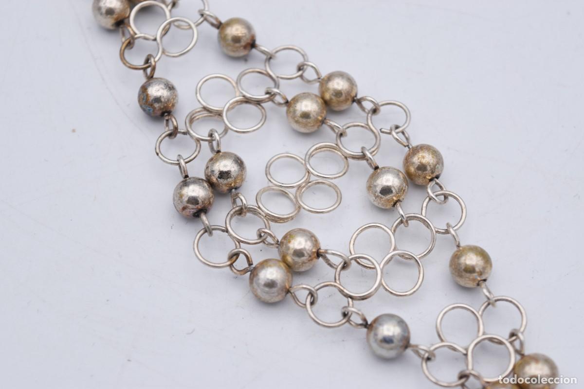 Antig&uuml;edades: Pulsera de plata con dise&ntilde;o de malla entrelazada - Foto 8