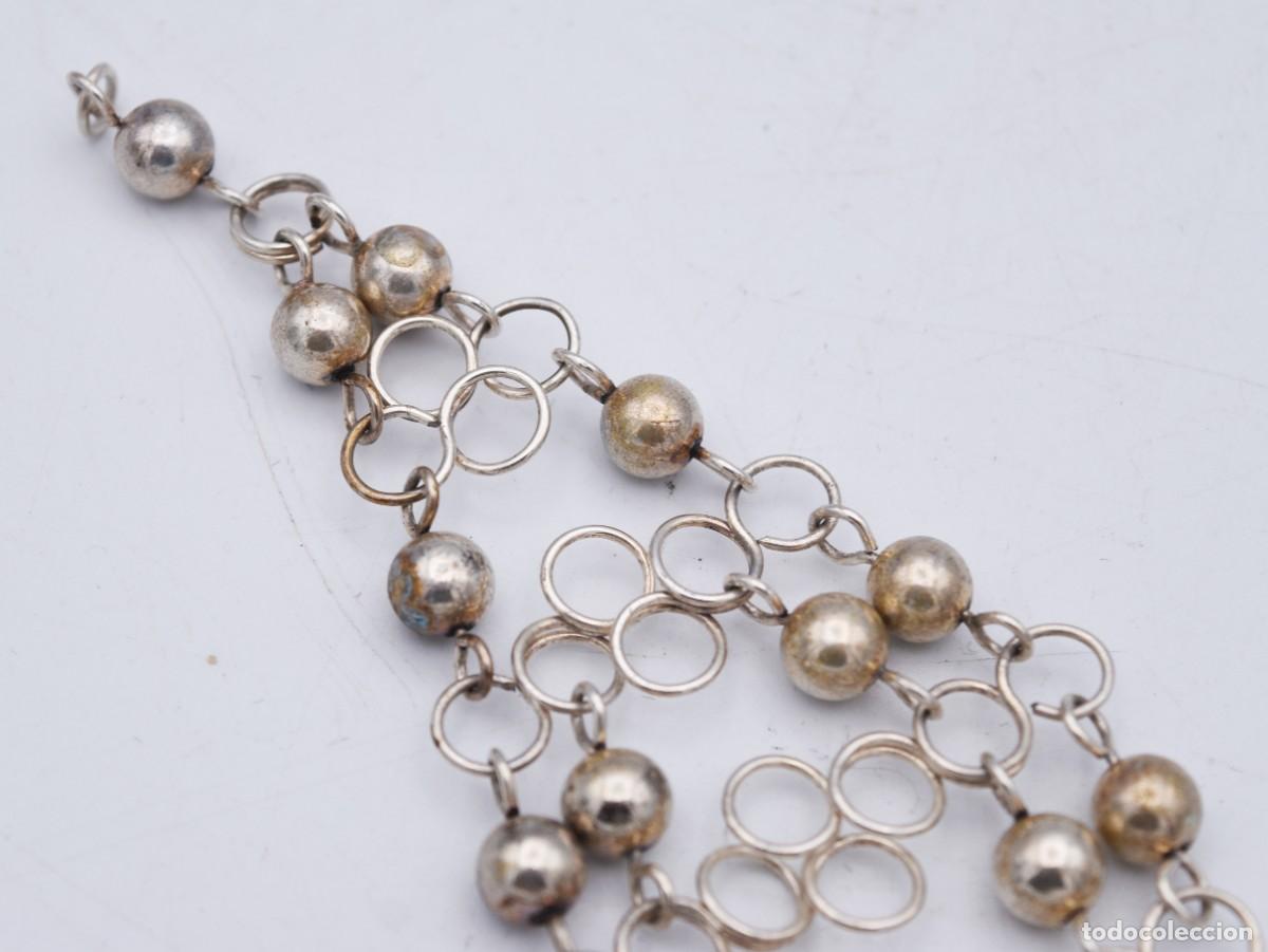Antig&uuml;edades: Pulsera de plata con dise&ntilde;o de malla entrelazada - Foto 9