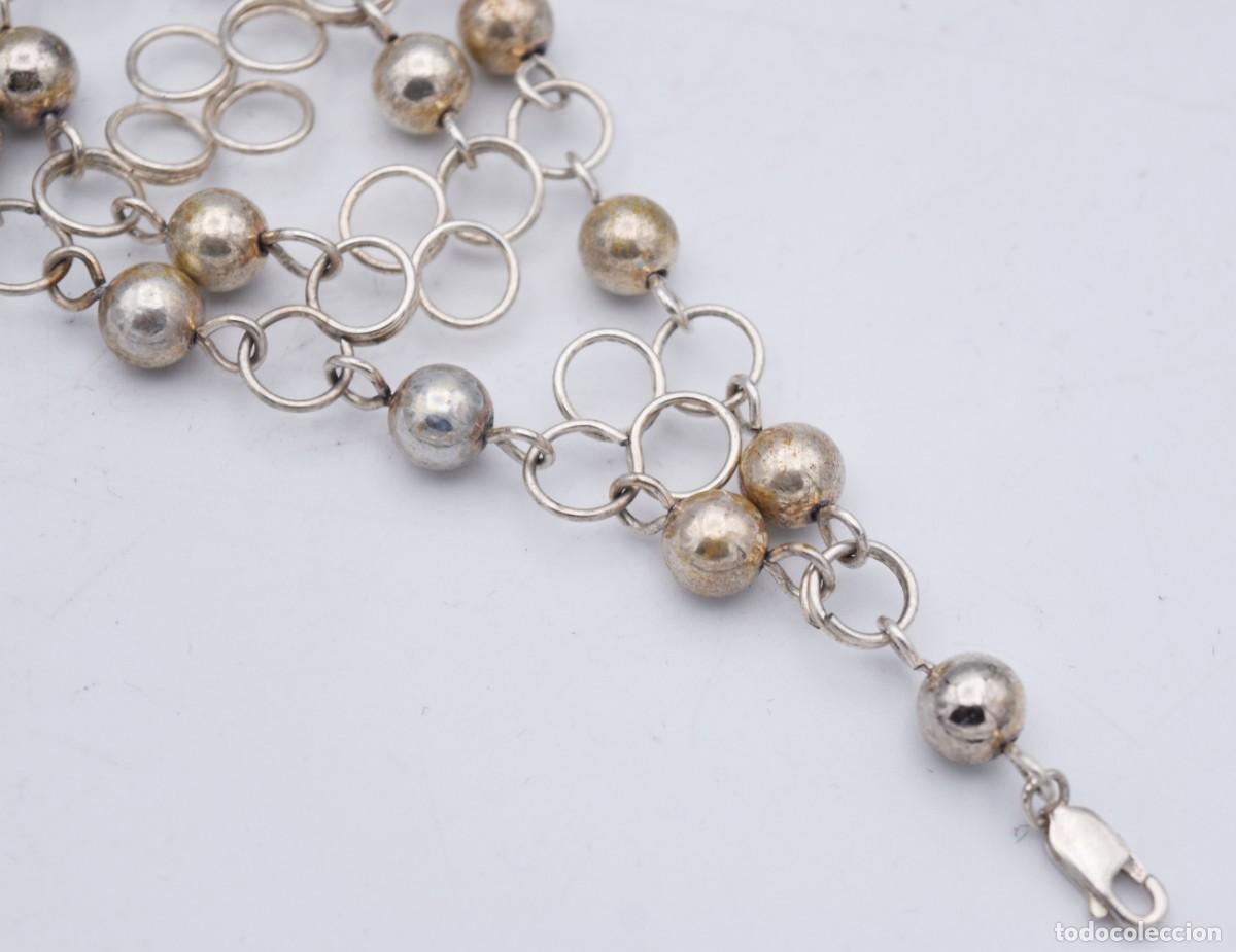 Antig&uuml;edades: Pulsera de plata con dise&ntilde;o de malla entrelazada - Foto 10