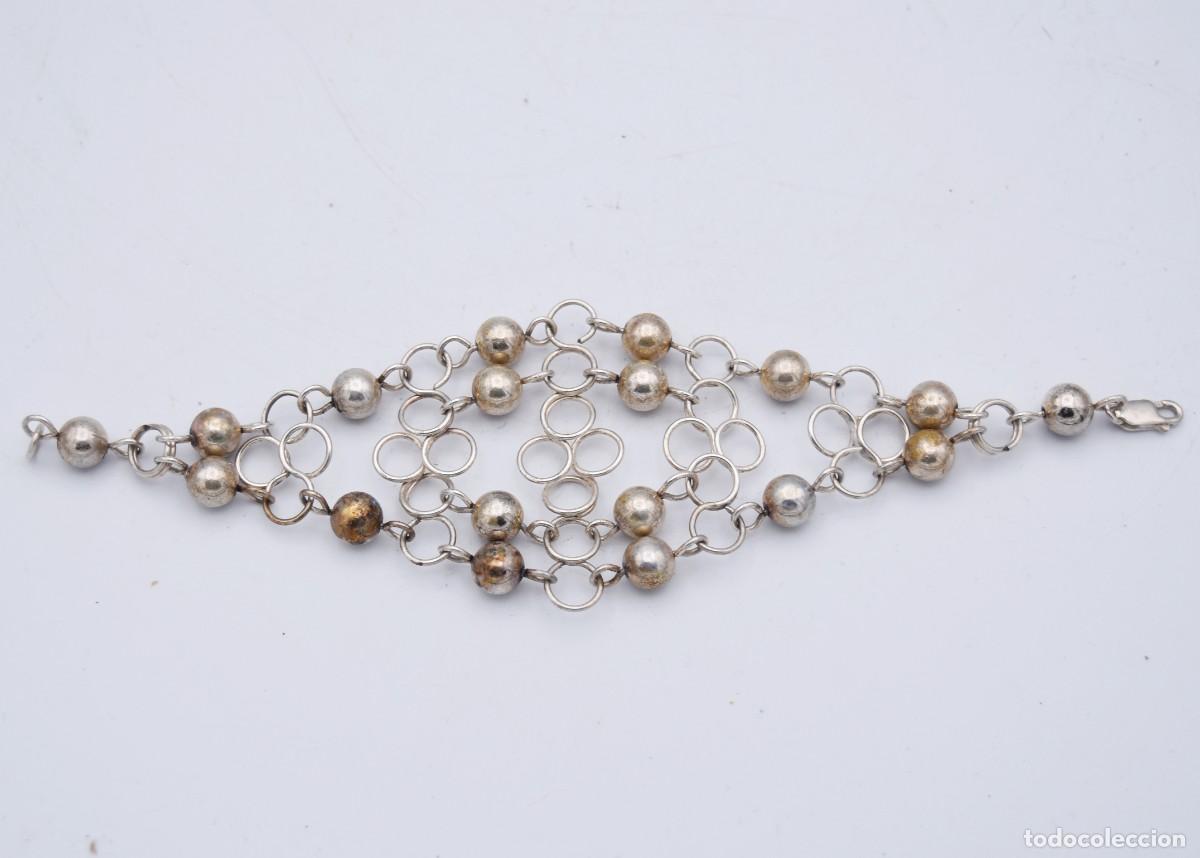 Antig&uuml;edades: Pulsera de plata con dise&ntilde;o de malla entrelazada - Foto 11