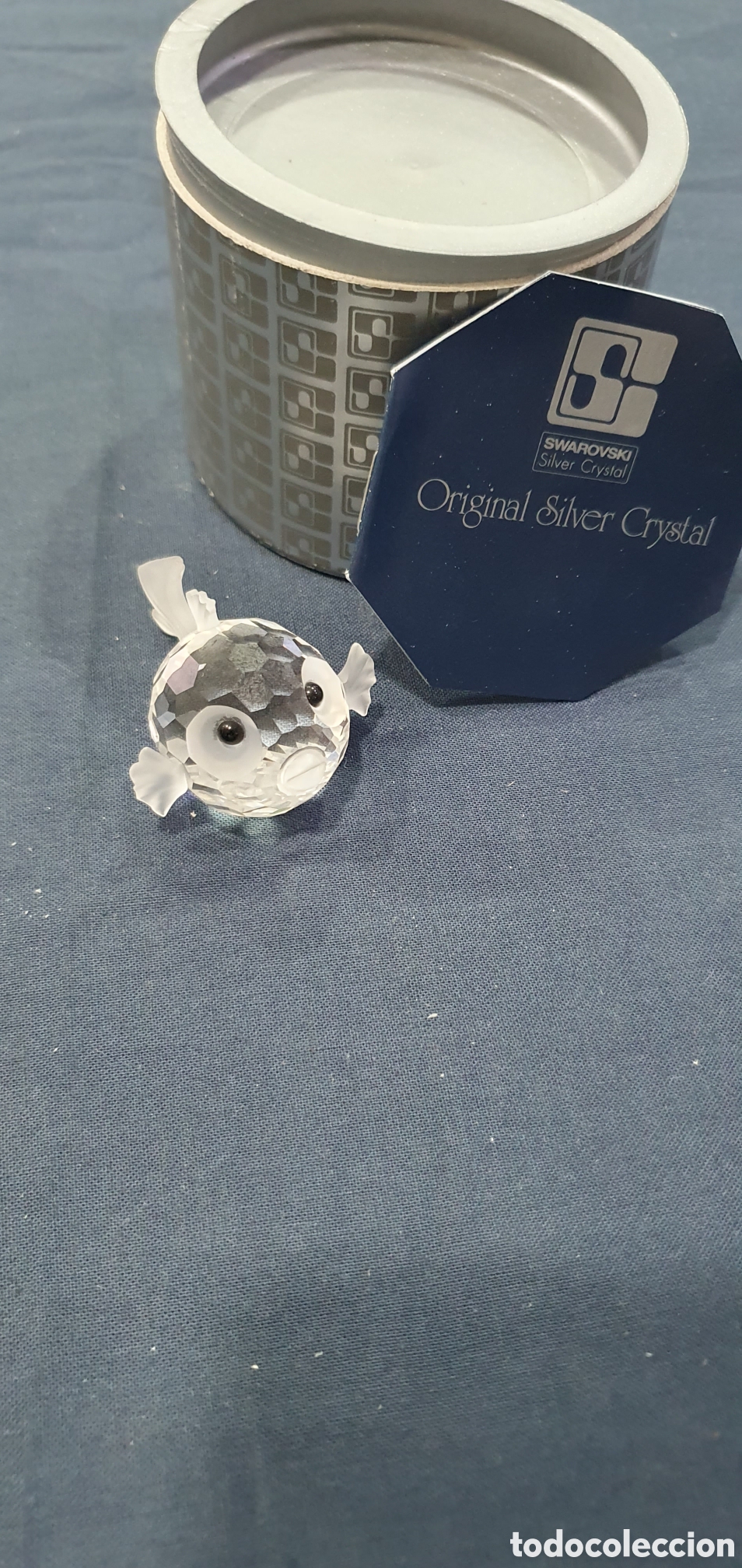 Antiguidades: SALIDA 0.01&euro;. Pez globo en cristal de Swarovski. (L133)