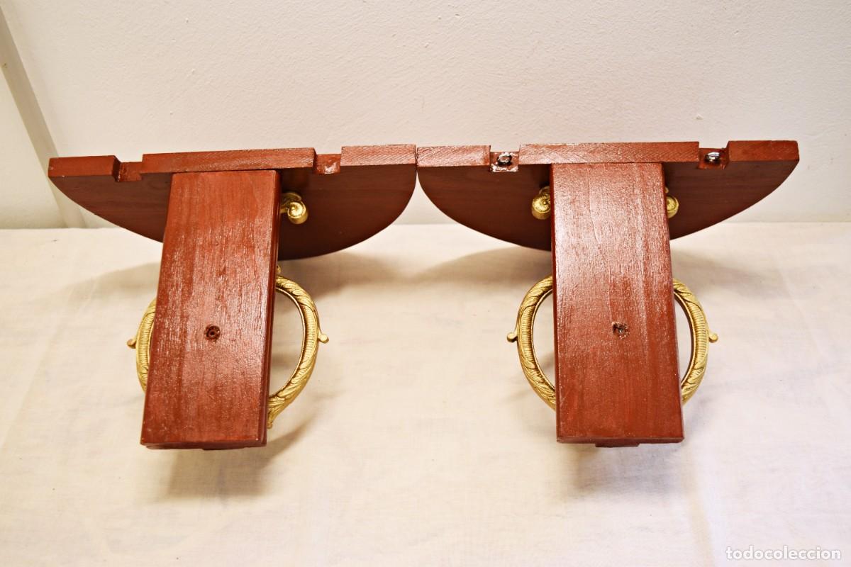 Antig&uuml;edades: Repisas o m&eacute;nsulas de pared - Bronce, madera - Foto 6