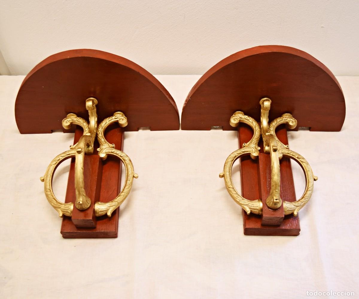Antig&uuml;edades: Repisas o m&eacute;nsulas de pared - Bronce, madera - Foto 10