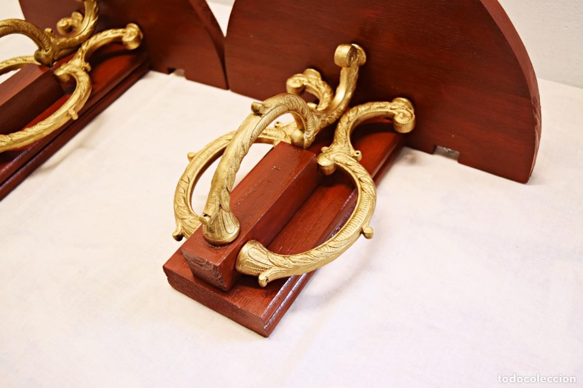 Antig&uuml;edades: Repisas o m&eacute;nsulas de pared - Bronce, madera - Foto 13