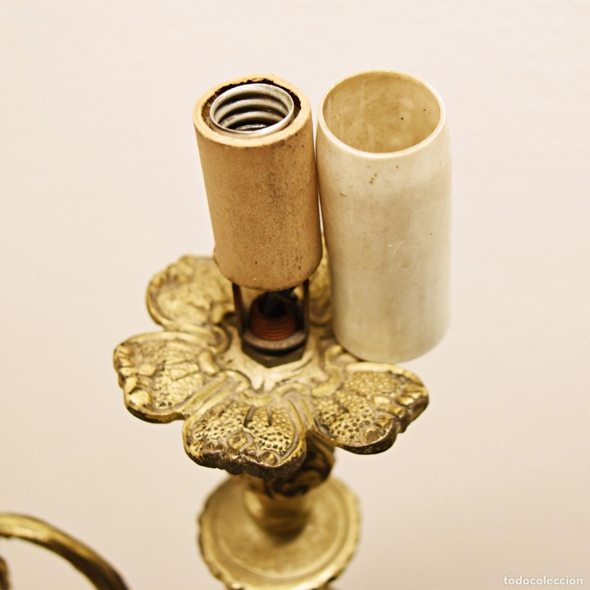 Antig&uuml;edades: Candelabros de mesa de bronce con base de m&aacute;rmol - Foto 14
