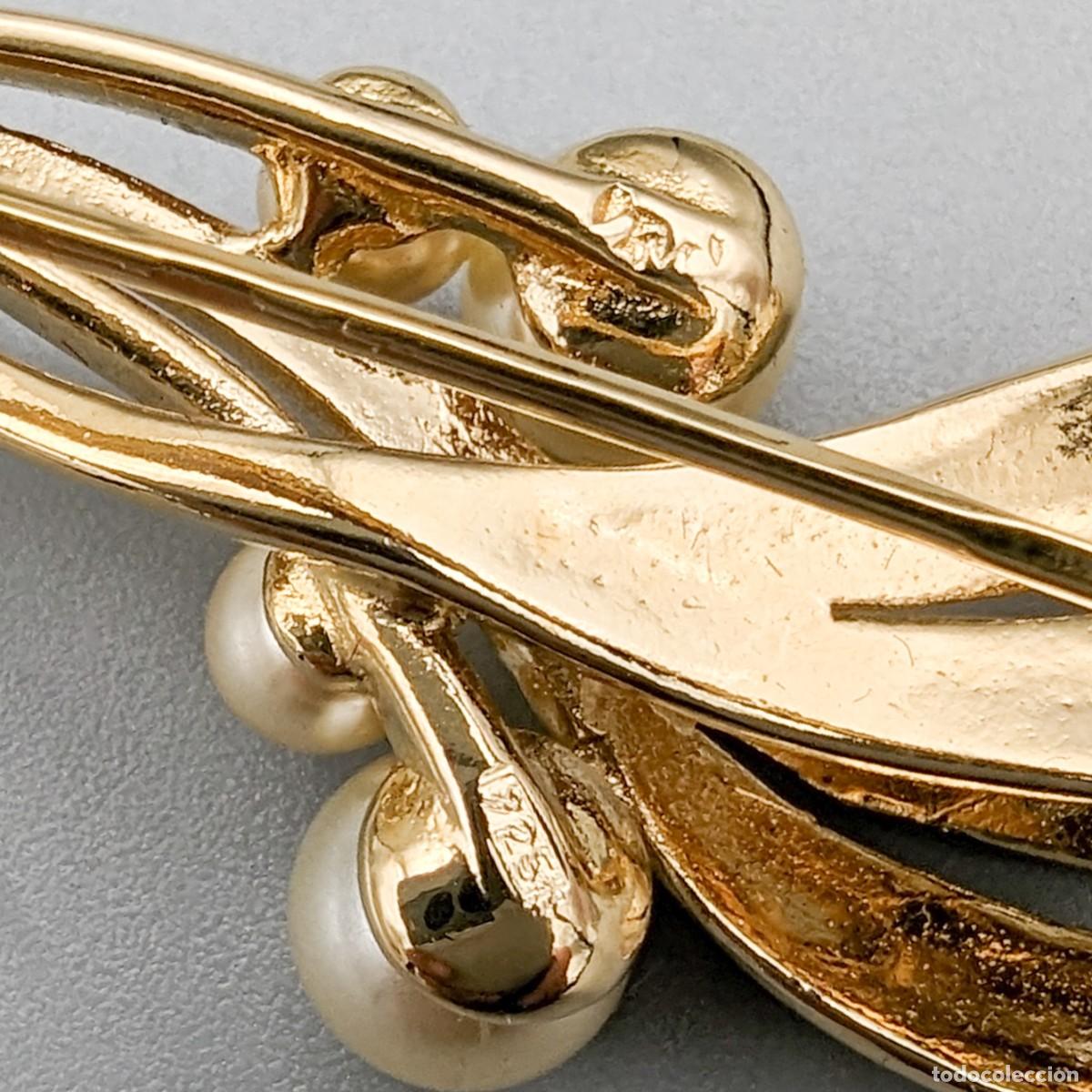 Antig&uuml;edades: Broche de plata 925 ba&ntilde;ada en oro - Foto 4