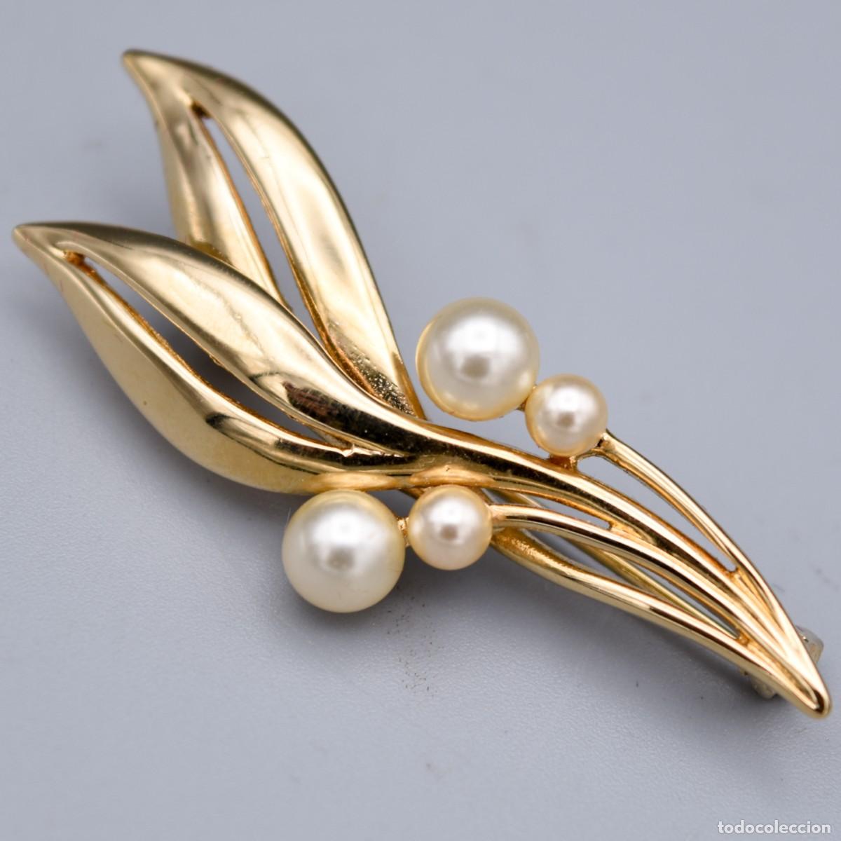 Antig&uuml;edades: Broche de plata 925 ba&ntilde;ada en oro - Foto 5