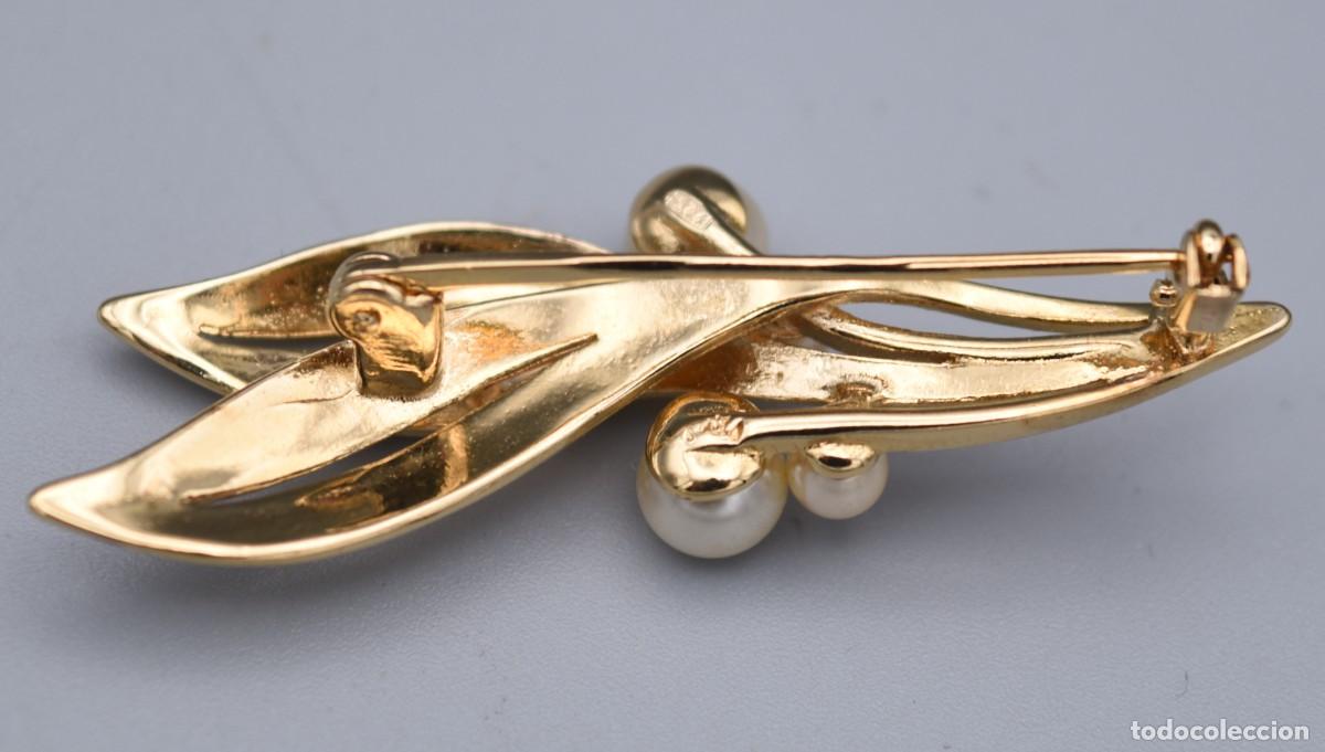 Antig&uuml;edades: Broche de plata 925 ba&ntilde;ada en oro - Foto 6