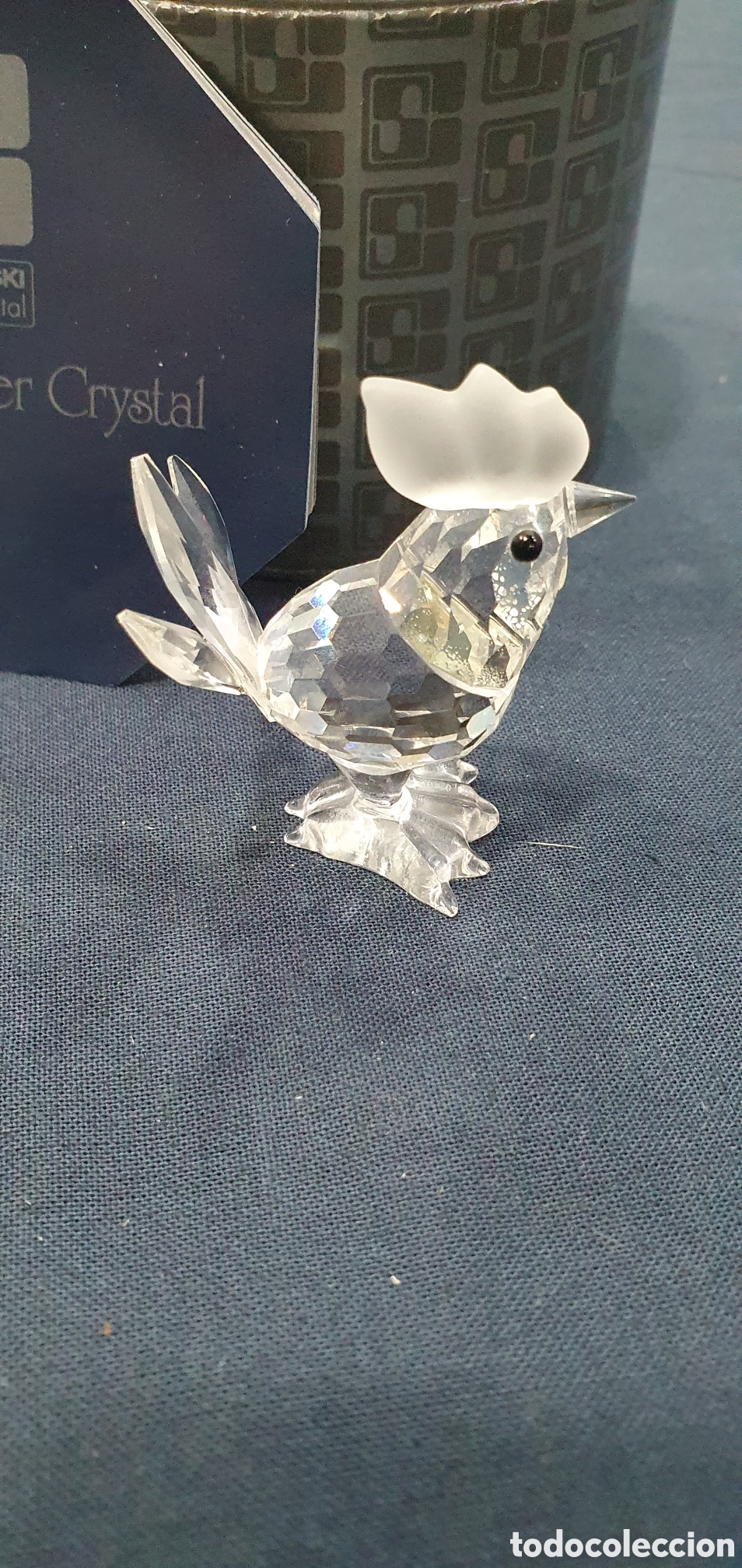 Antiguidades: SALIDA 0.01&euro;. Gallina en cristal de Swarovski. (L133)