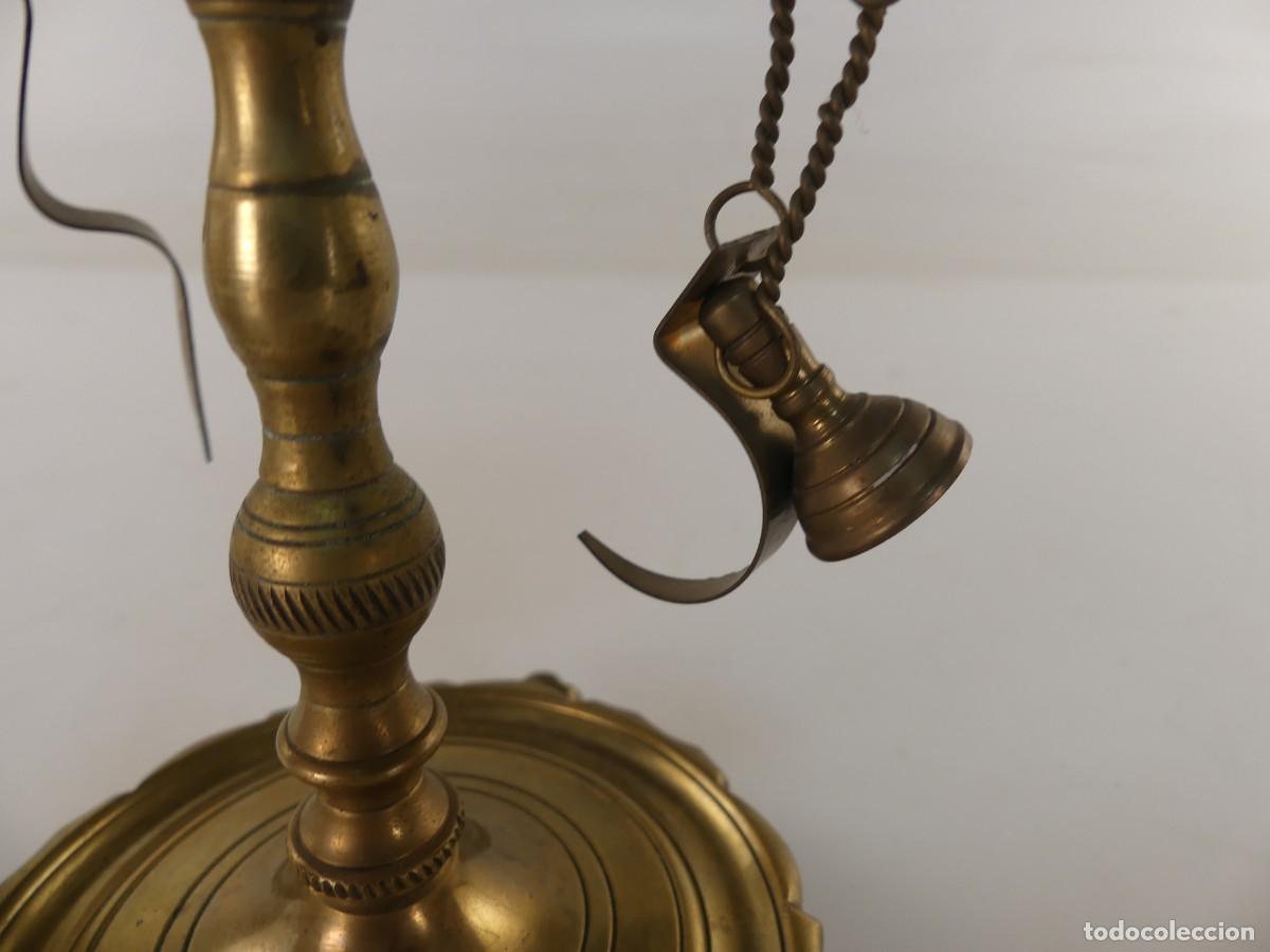 Antig&uuml;edades: LAMPARA DE ACEITE CANDIL VELON - Foto 12