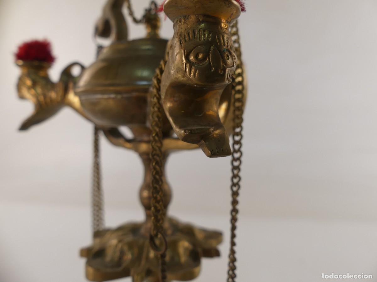 Antig&uuml;edades: LAMPARA DE ACEITE CANDIL VELON - Foto 13