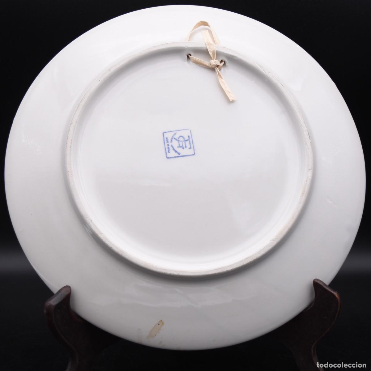 Antig&uuml;edades: Plato de porcelana grande - Foto 3