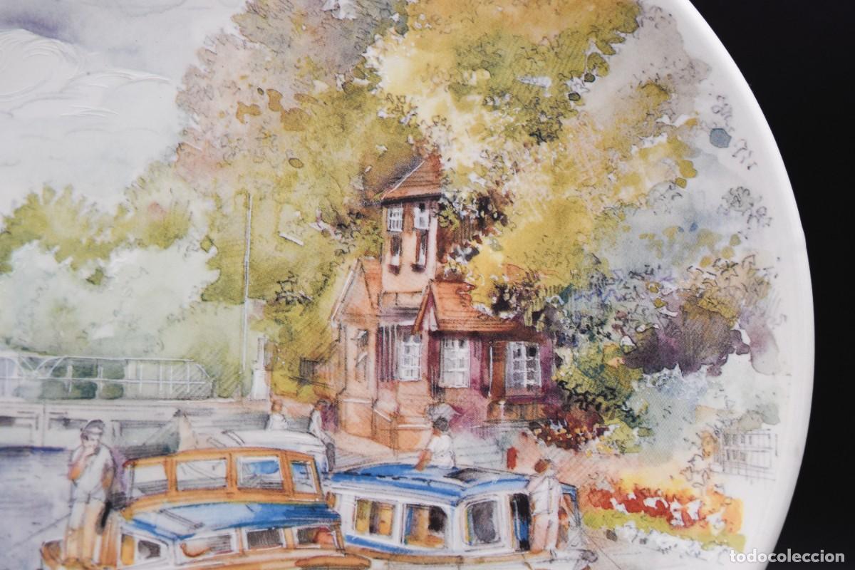 Antig&uuml;edades: Plato de porcelana grande - Foto 5