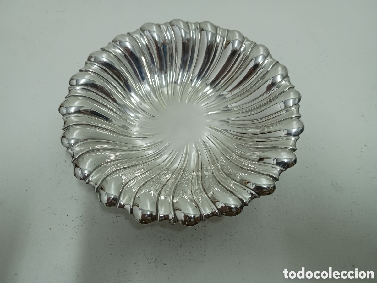 Antig&uuml;edades: BANDEJA PLATEADA - PLAME ESPA&Ntilde;A - 17cm