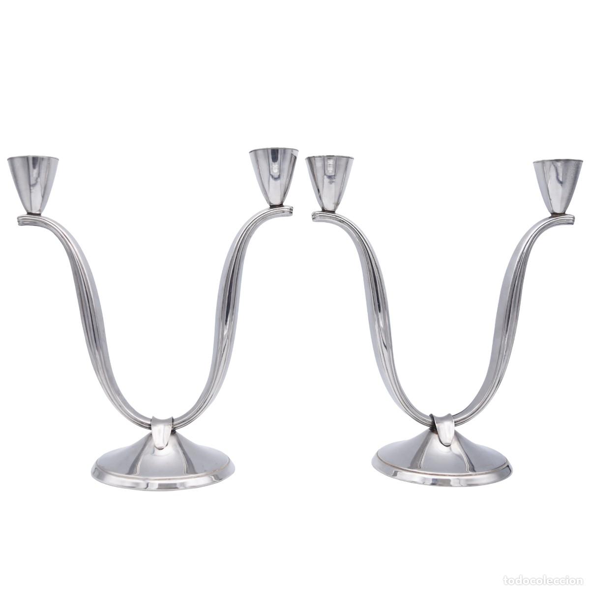 Antiguidades: Candelabros antiguos de Inox