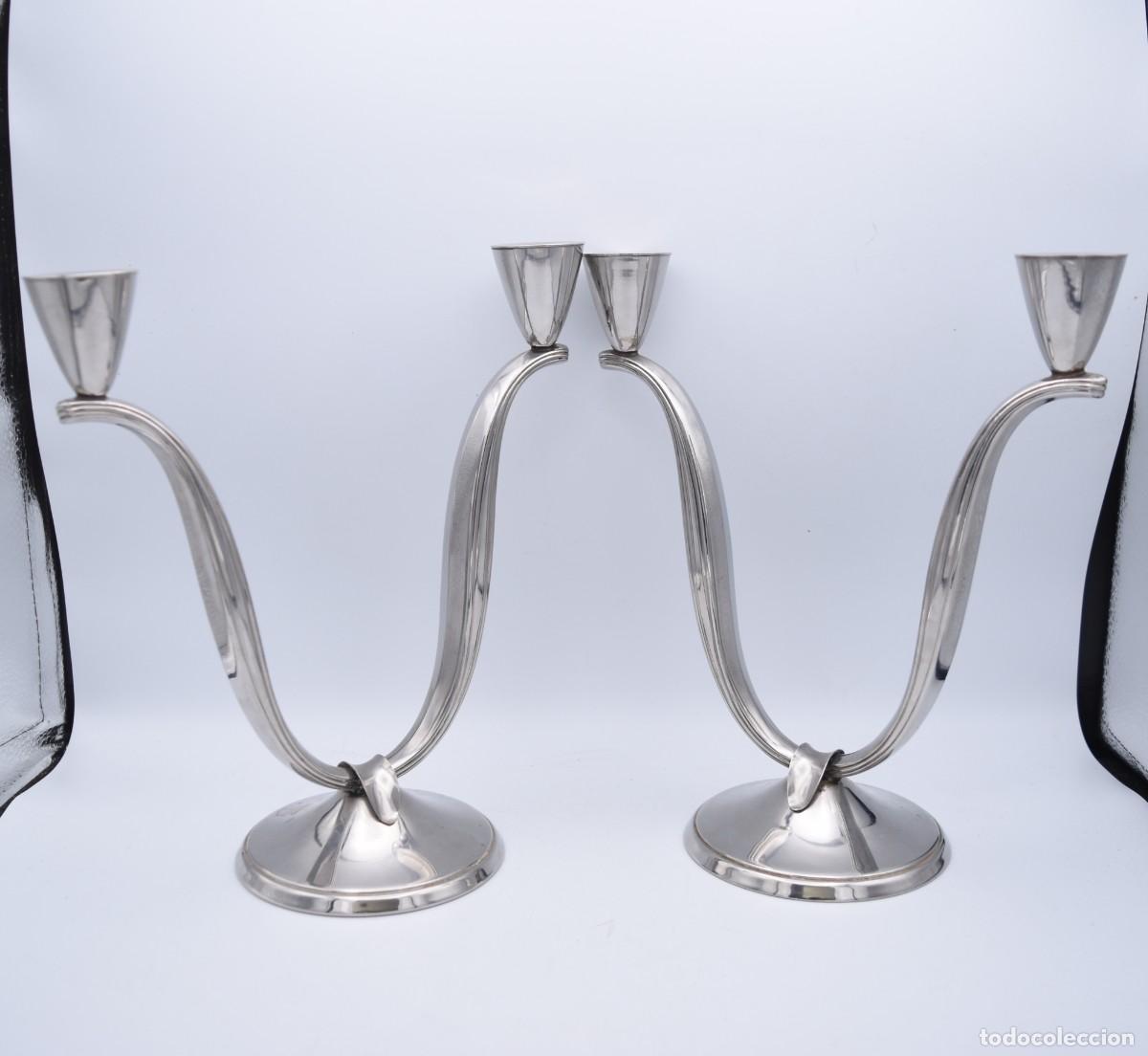 Antig&uuml;edades: Candelabros antiguos de Inox - Foto 2
