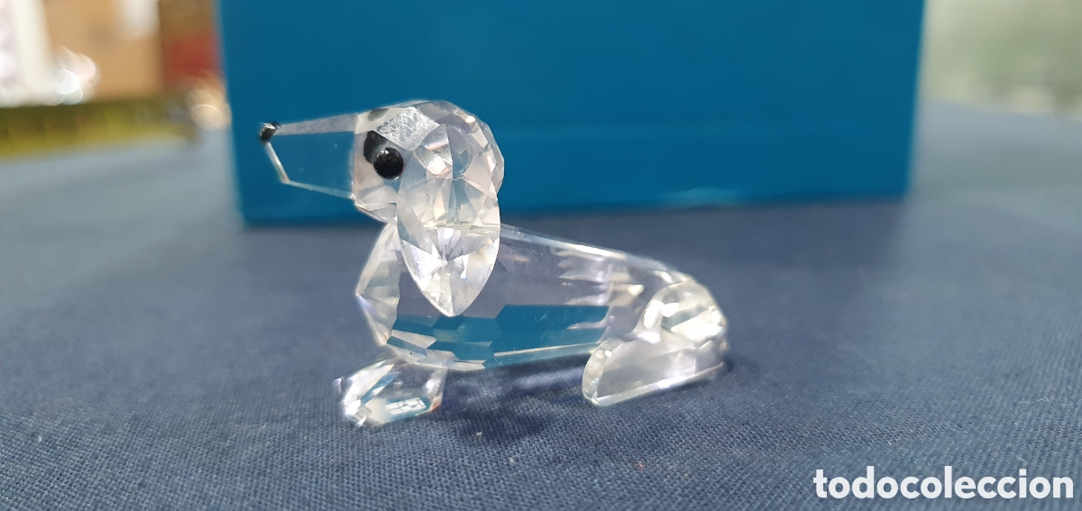 Antiguidades: SALIDA 0.01&euro;. Perro en cristal de Swarovski. (L133)