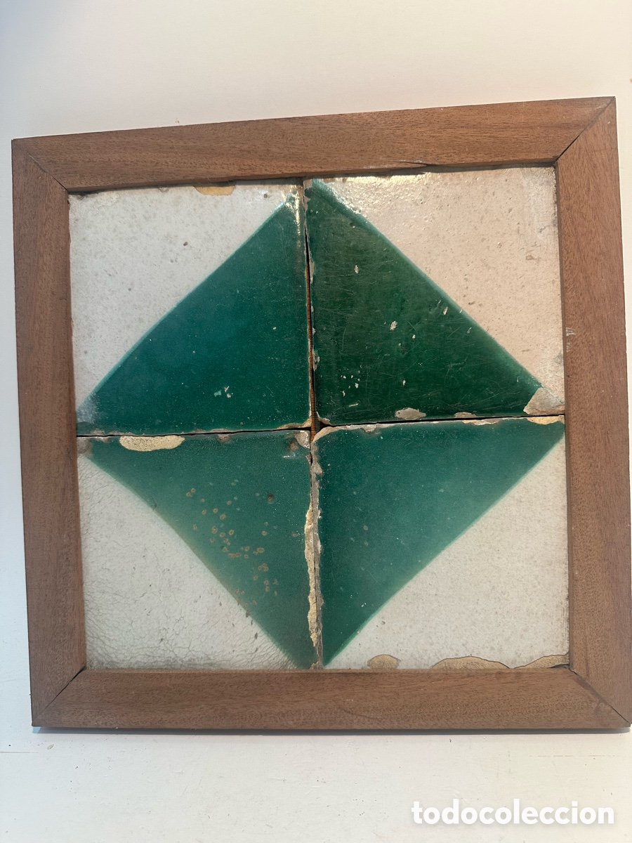 Antig&uuml;edades: ANTIGUOS AZULEJOS, RAJOLAS CERAMICA CATALANA SIGLO XIX.