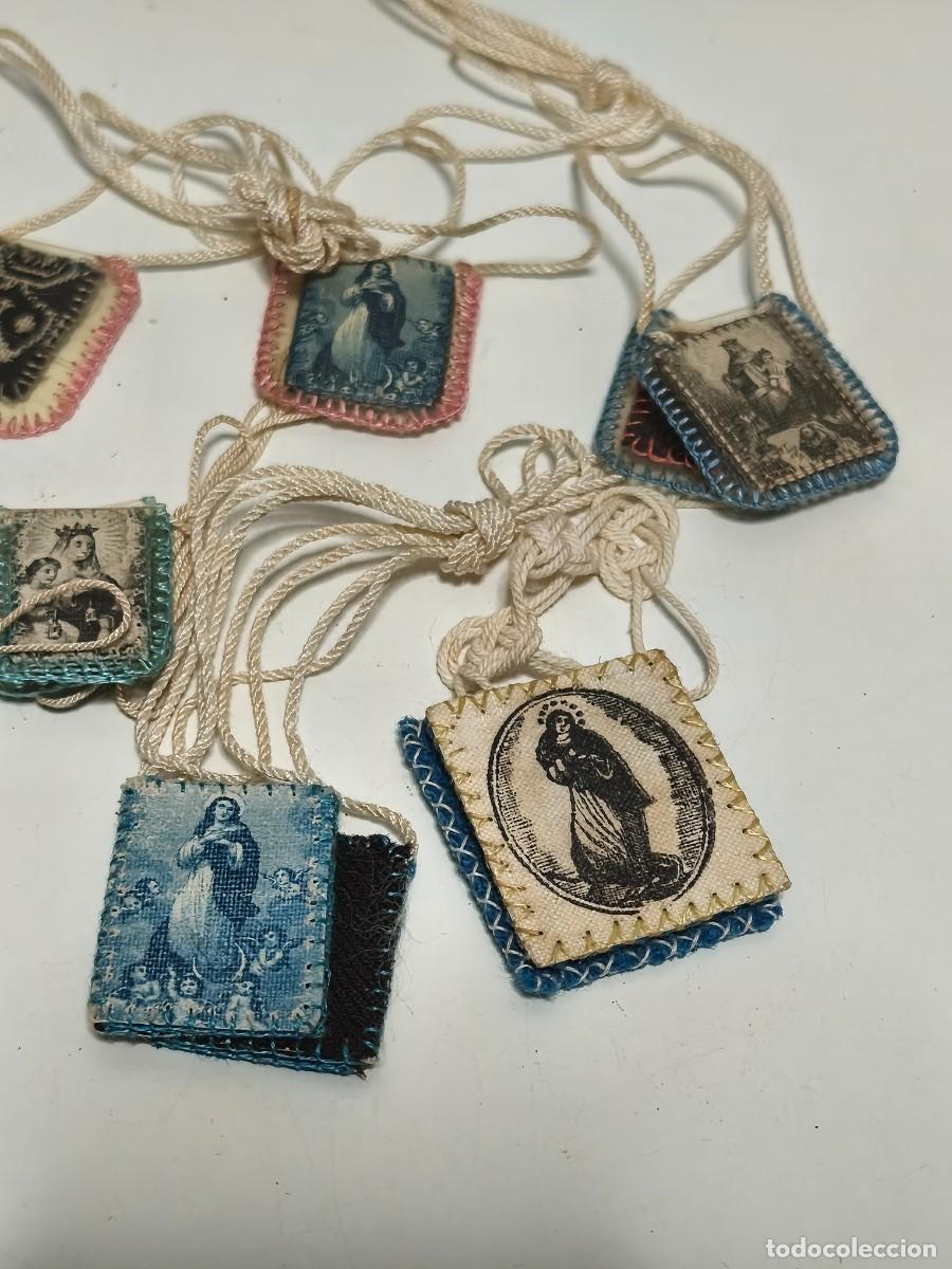 Antig&uuml;edades: ESCAPULARIOS VIRGEN DEL CARMEN Y VIRGEN INMACULADA. - Foto 3
