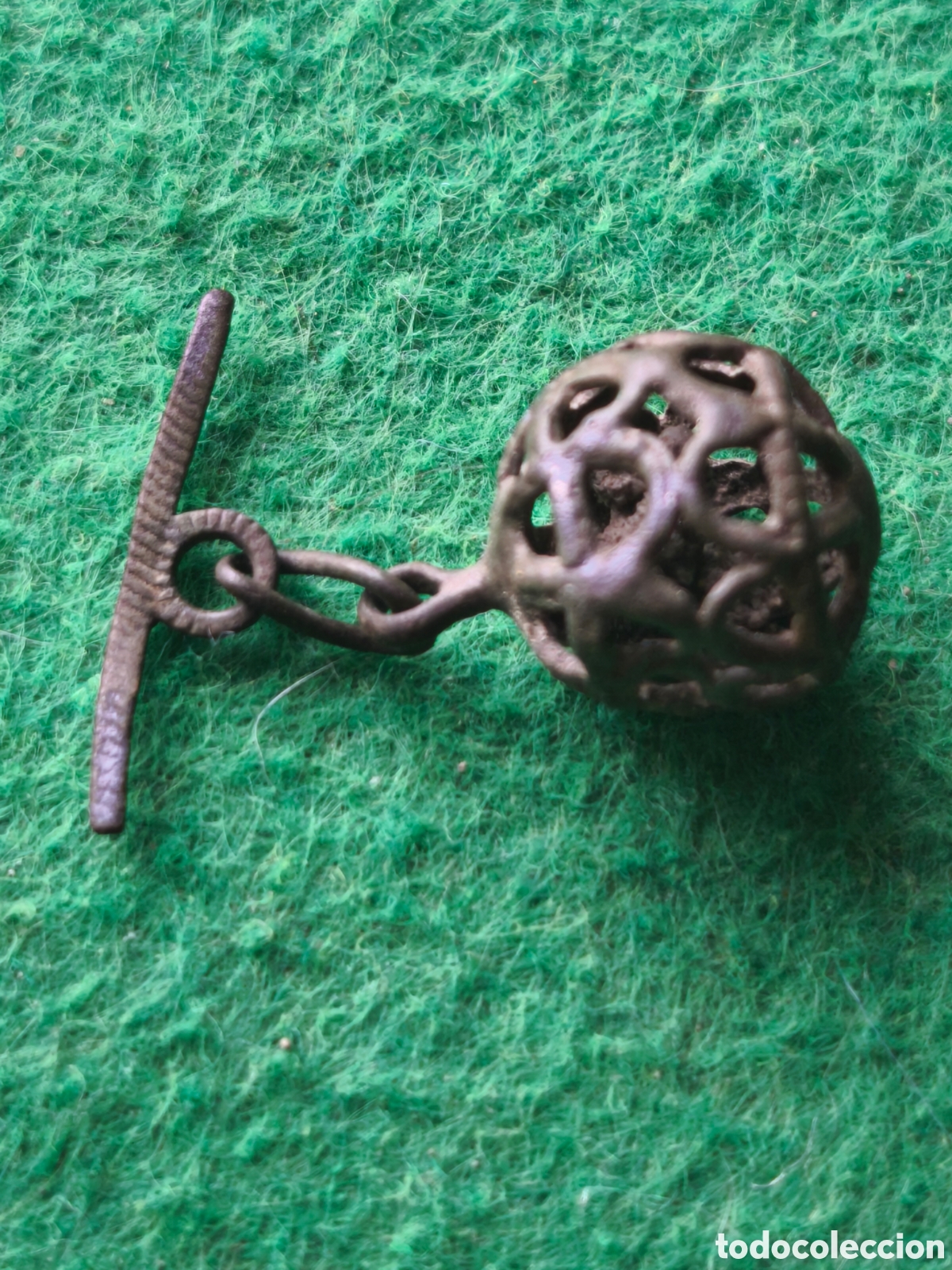 Antig&uuml;edades: Bot&oacute;n antiguo charro tipo jaula - Foto 2