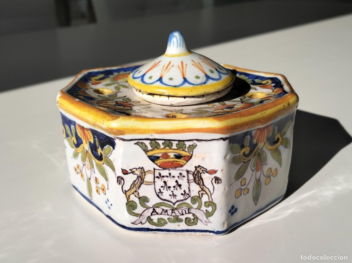 Antiguidades: TINTERO fdo GEO MARTEL DE DESVERS. FRANCIA. ANTIGUO DE MUSEO