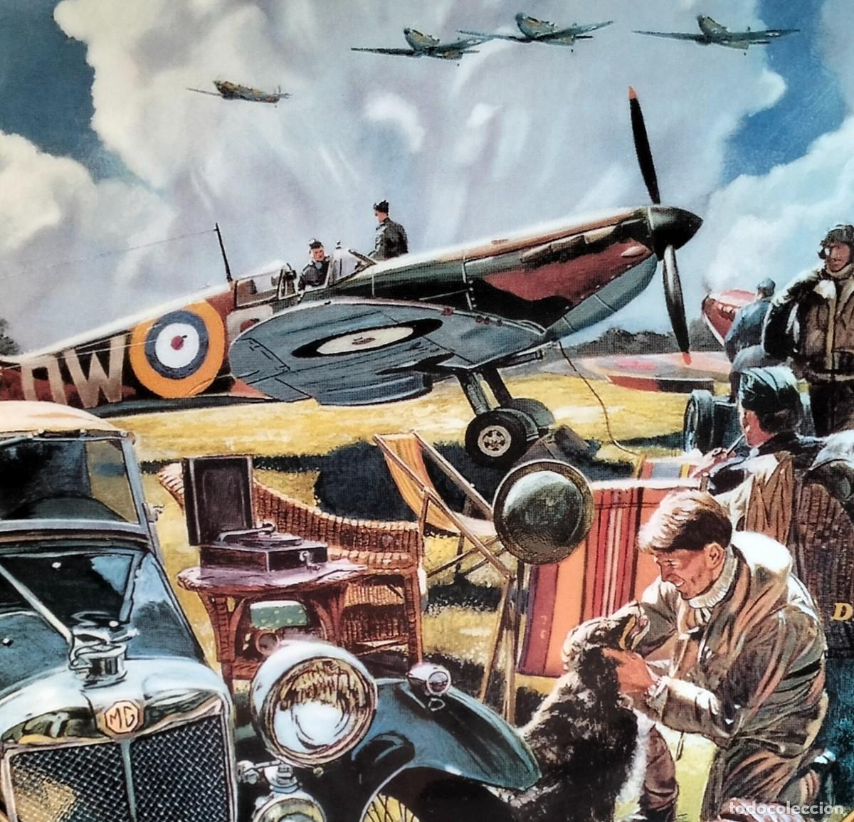 Antiques: PLATO PORCELANA INGLESA ROYAL DOULTON. COLECCION 2a GUERRA MUNDIAL. AVION SPITFIRE,COCHE MG CLASICO.