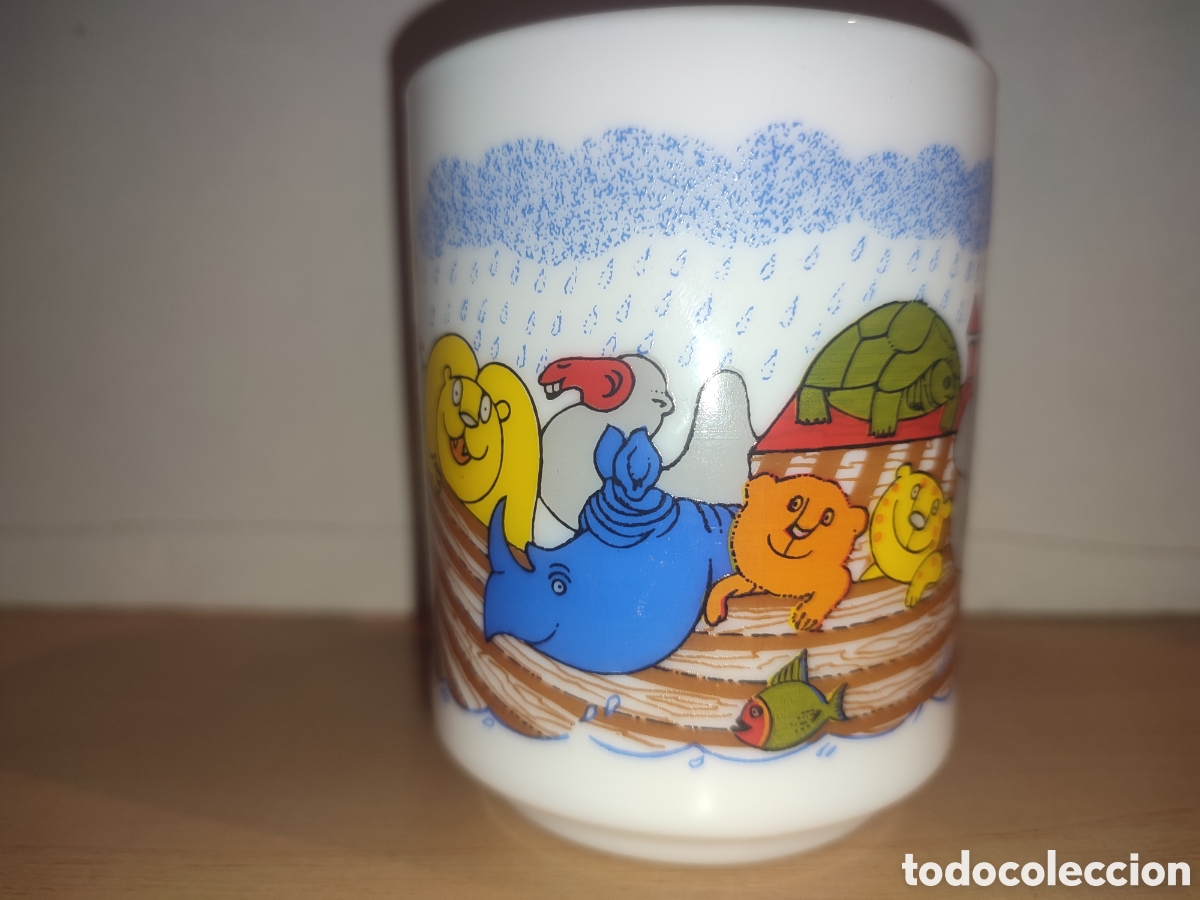 Antig&uuml;edades: Taza Arcopal France Arca de No&eacute; Vintage Infantil
