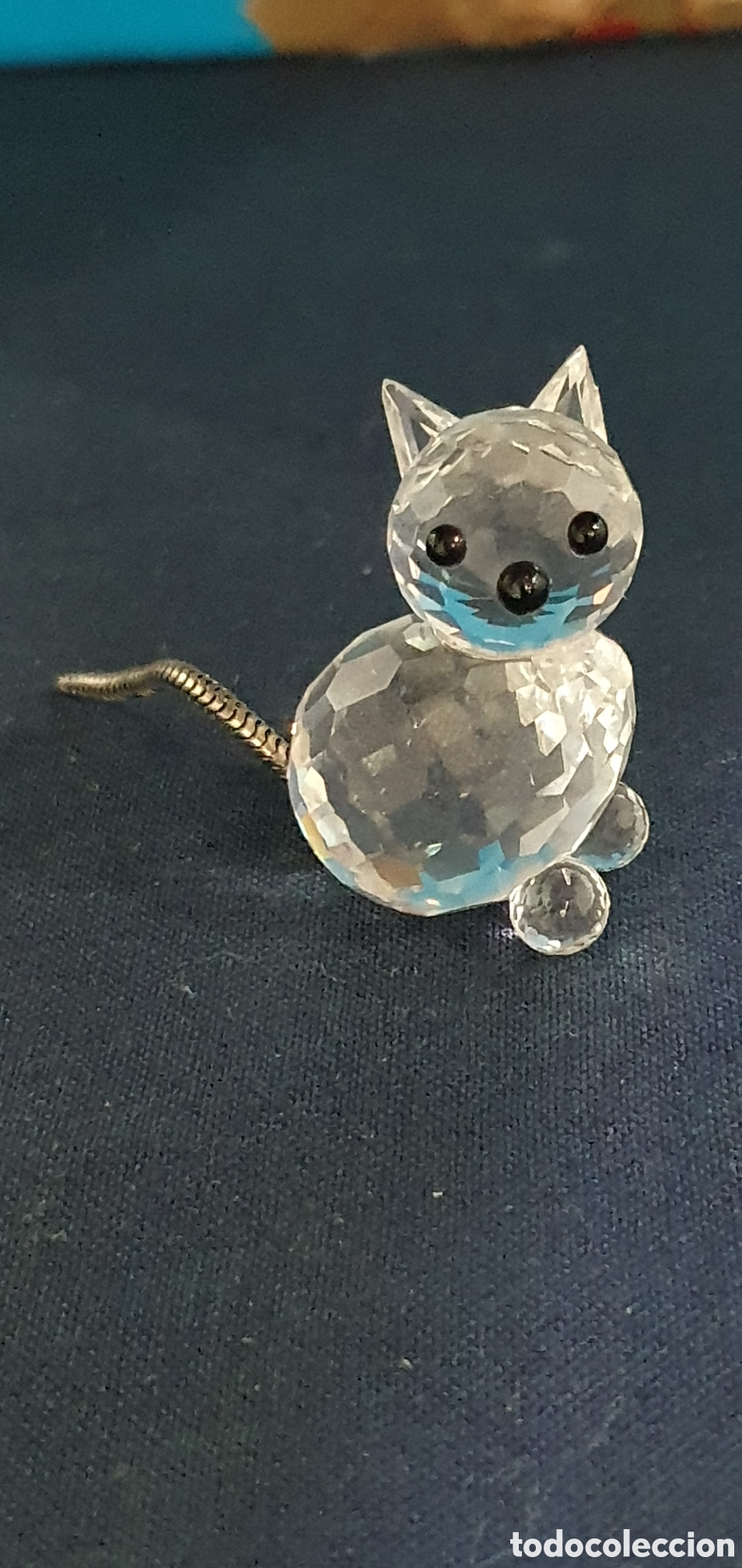 Antiques: SALIDA 0.01&euro;. Gato en cristal de Swarovski. (L133)