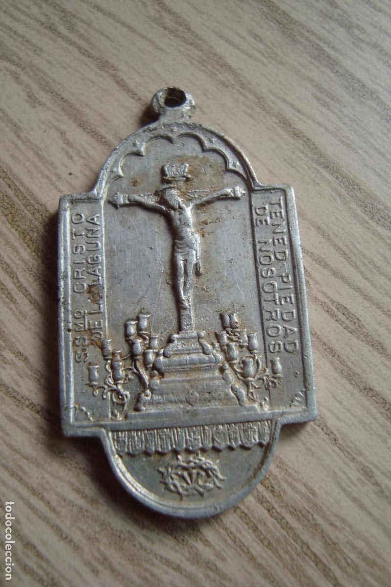 Antig&uuml;edades: ANTIGUA MEDALLA CRISTO DE LA LAGUNA TENERIFE CANARIAS SIGLO XX.