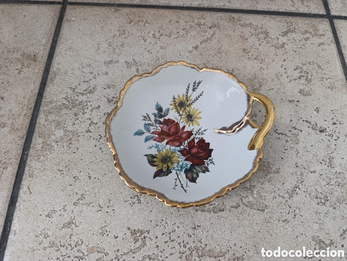 Antig&uuml;edades: Banderita posatodo. Porcelaine Made in France