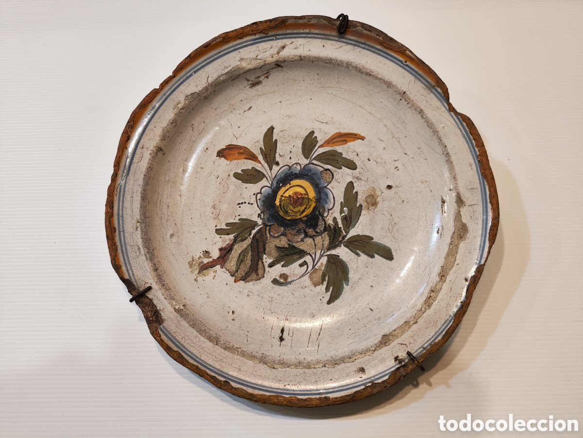 Antiguidades: ANTIGUO PLATO EN CER&Aacute;MICA ESMALTADA. CATALU&Ntilde;A SERIE DE BANYOLES S.XIX