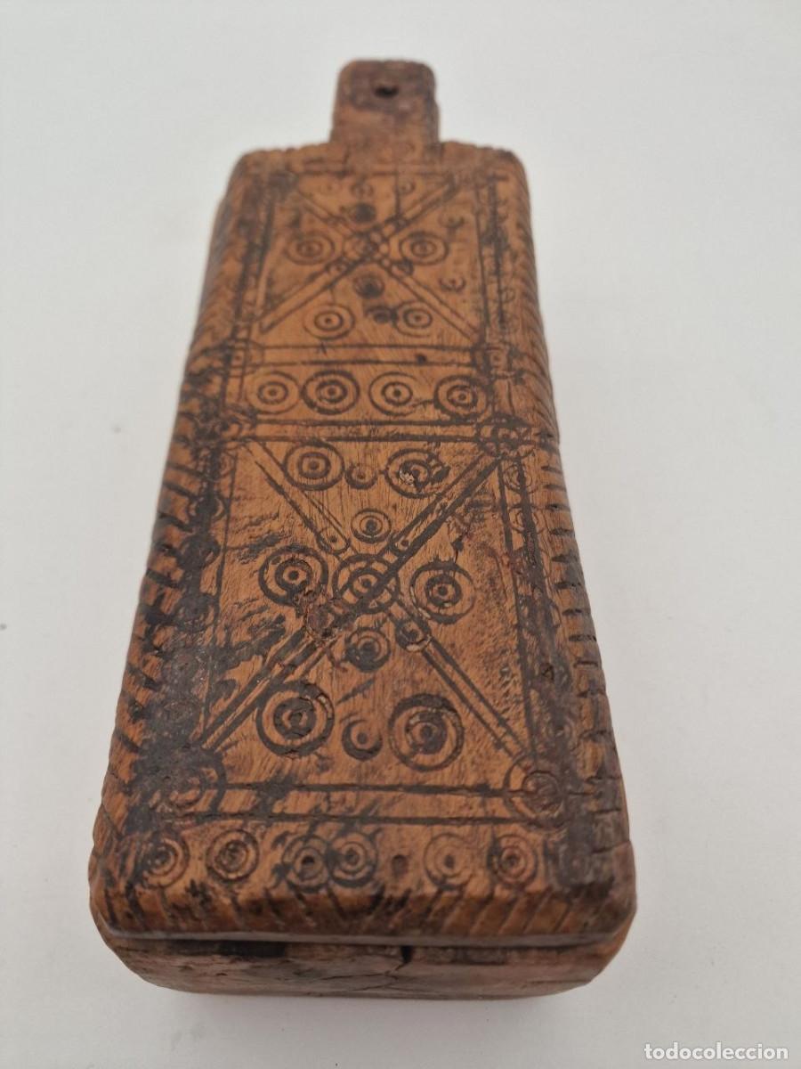 Antiques: CAJA DE MADERA LABRADA A MANO, ARTE PASTORIL