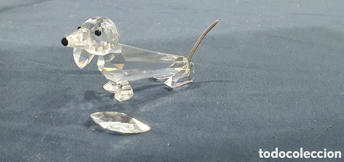 Antiguidades: SALIDA 0.01&euro;. Perro en cristal de Swarovski. (L133)